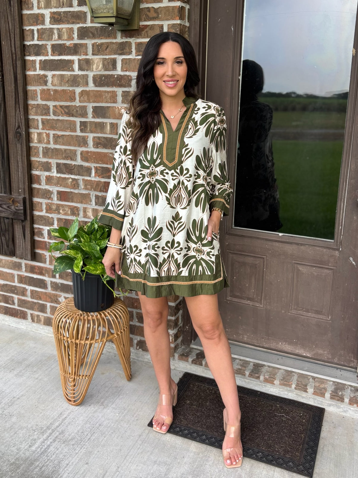 Willow Grove Split Neck Dress