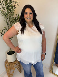 Stylish Soiree Cap Sleeve Top - Plus