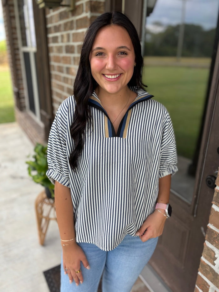 October Sky Striped Top