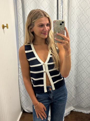 Beachside Striped Vest