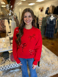 Sequins Bow Sweater
