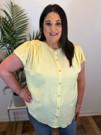 Fresh Feeling Ruffle Sleeve Top - Plus