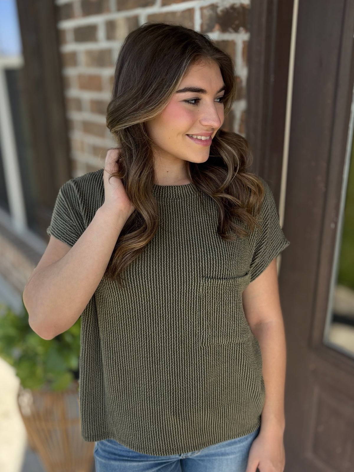 Cabin Retreat Ribbed Top