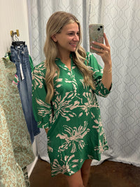 Paradise Split Neck Dress