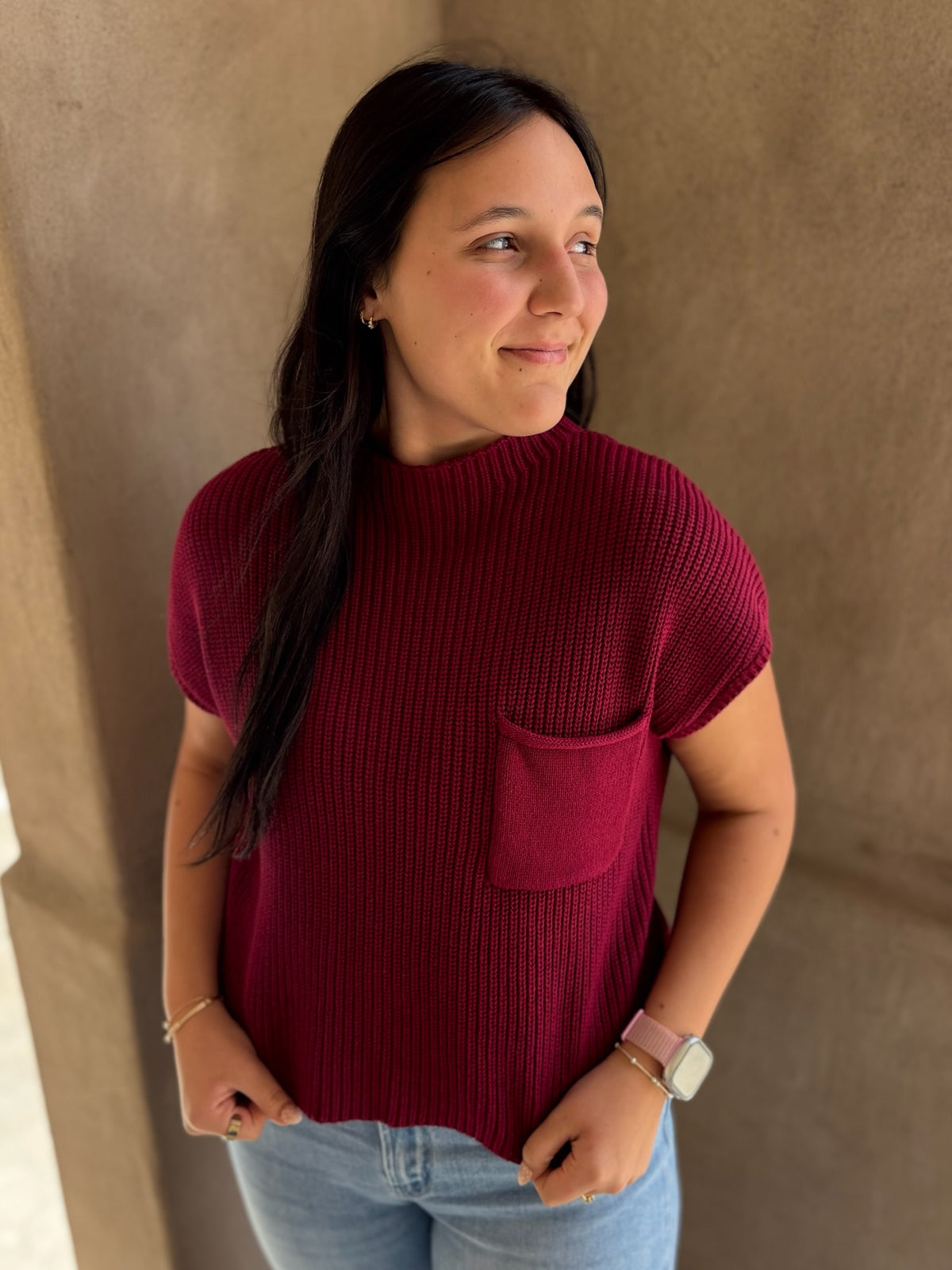 Cozy Cues Mock Neck Top