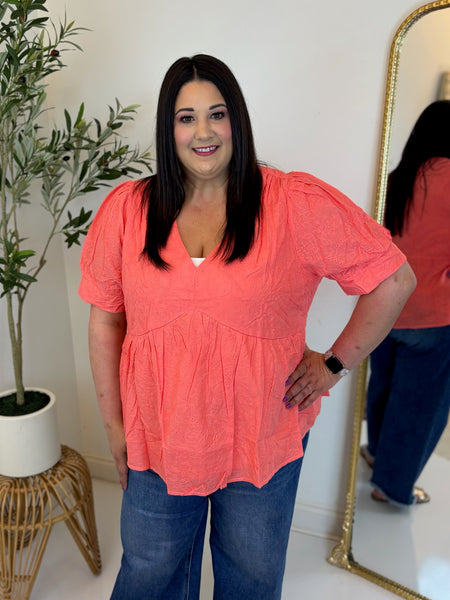 Backyard Style Babydoll Top - Plus