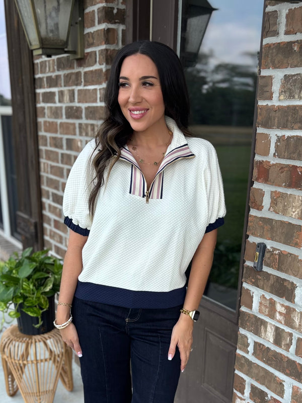 Coffee Run Textured Top