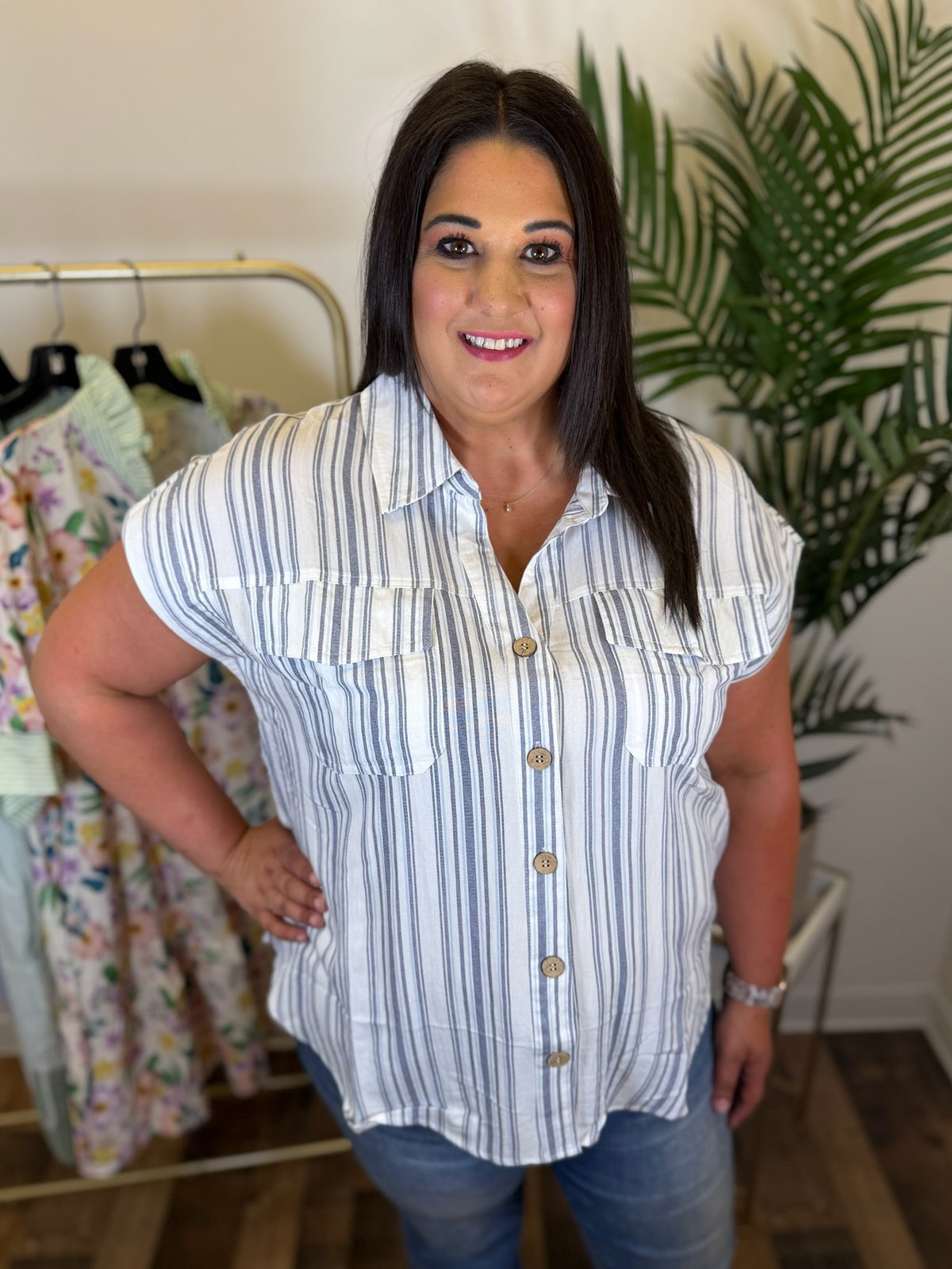 Bayside Striped Top - Plus