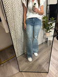 Judy Blue Full Size Medium Rise Tummy Control Destroy Flare