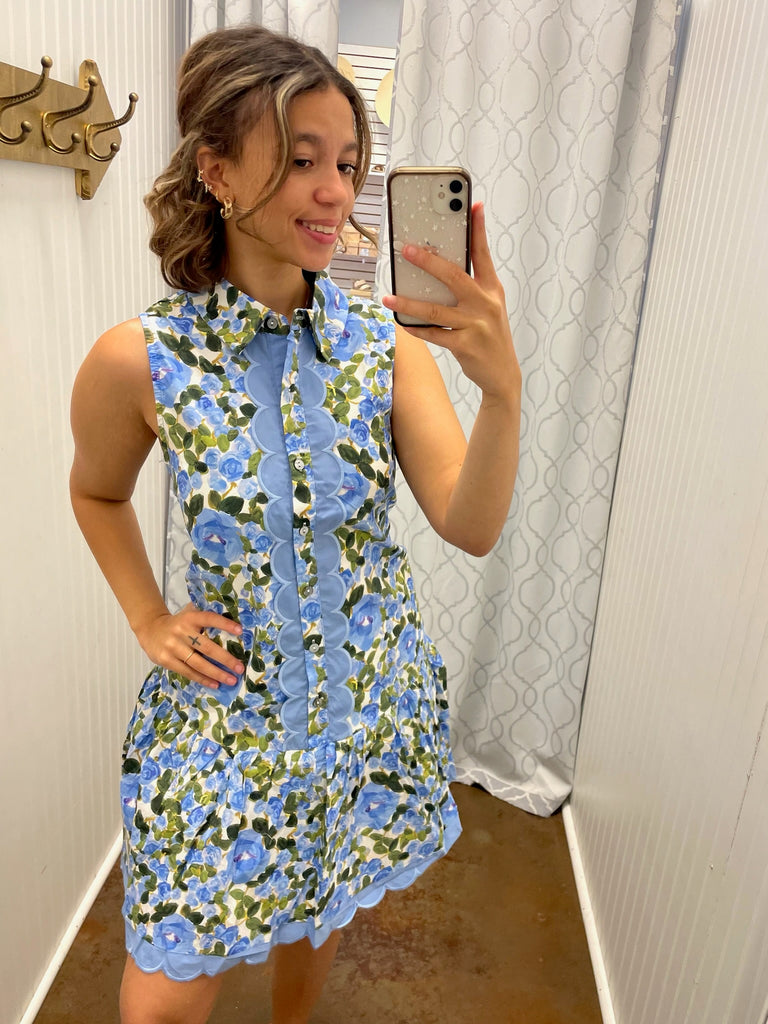 Petal Pop Scalloped Dress