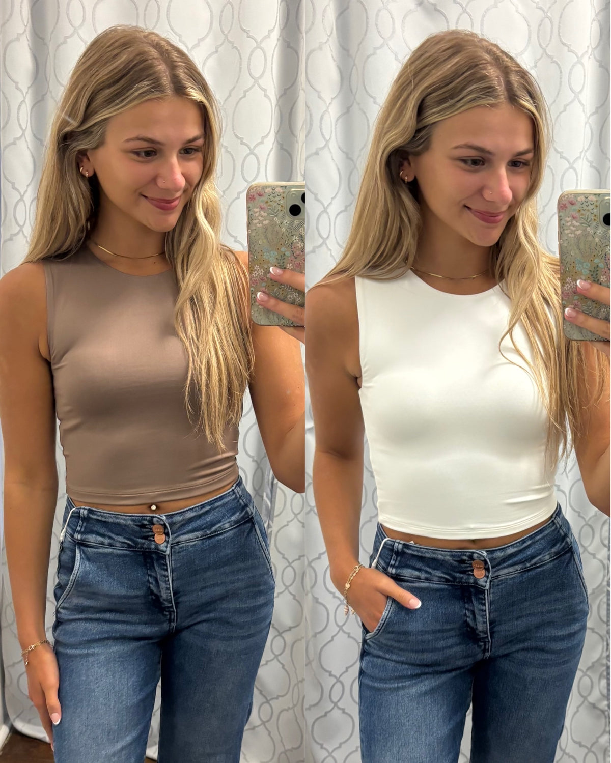 Reversible Knit Cropped Tank