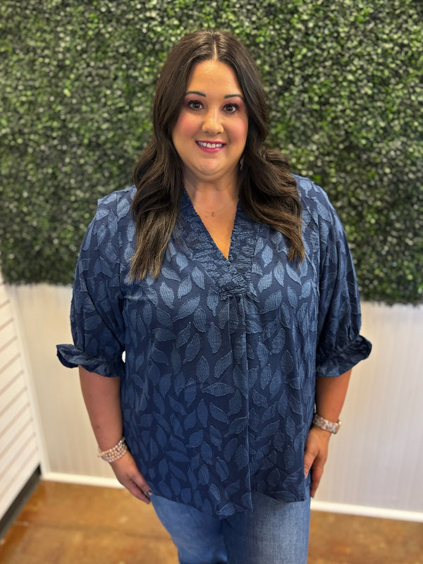 Textured Tranquility Top - Plus