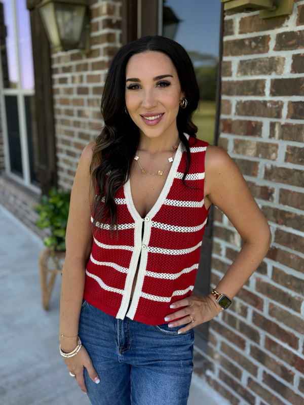 Harvest Stripe Knit Vest