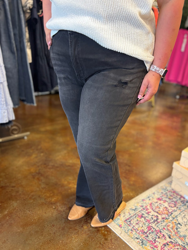 Marissa Straight Leg Release Hem Jean - Risen (Plus)