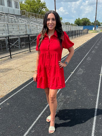 Final Score Button Front Dress