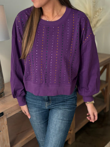Main Street Mardi Gras Sweater