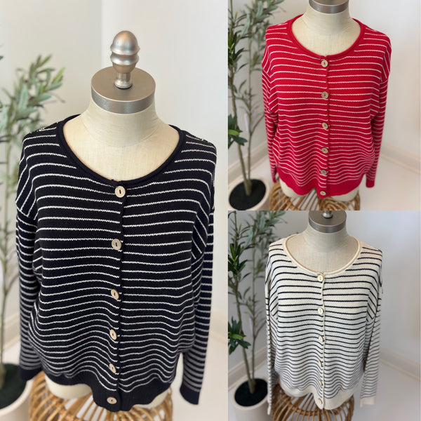 Timeless Lines Button Front Cardigan