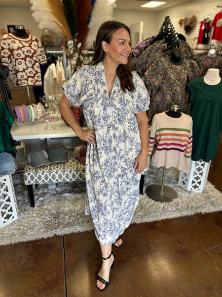 On the Boulevard Midi Dress
