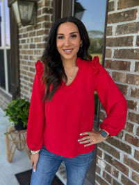 Graceful Fall Ruffle Top