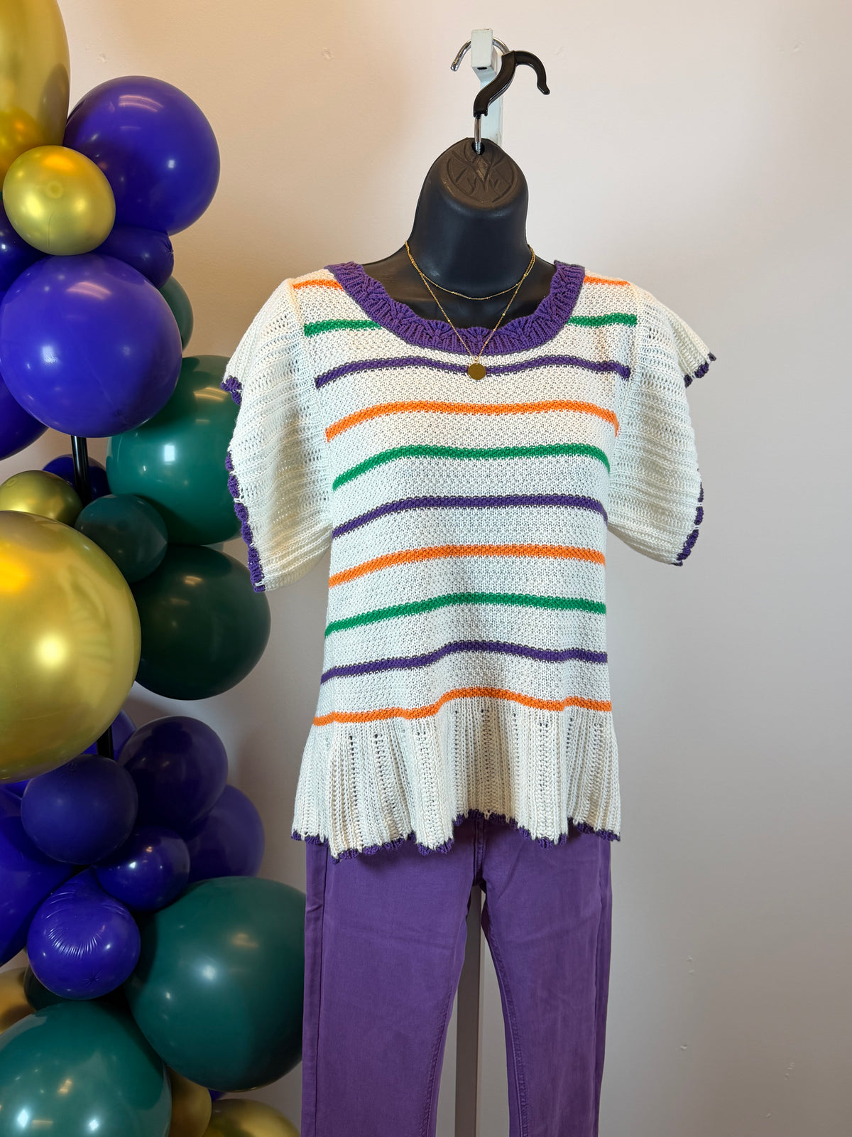 Festive Mood Striped Top