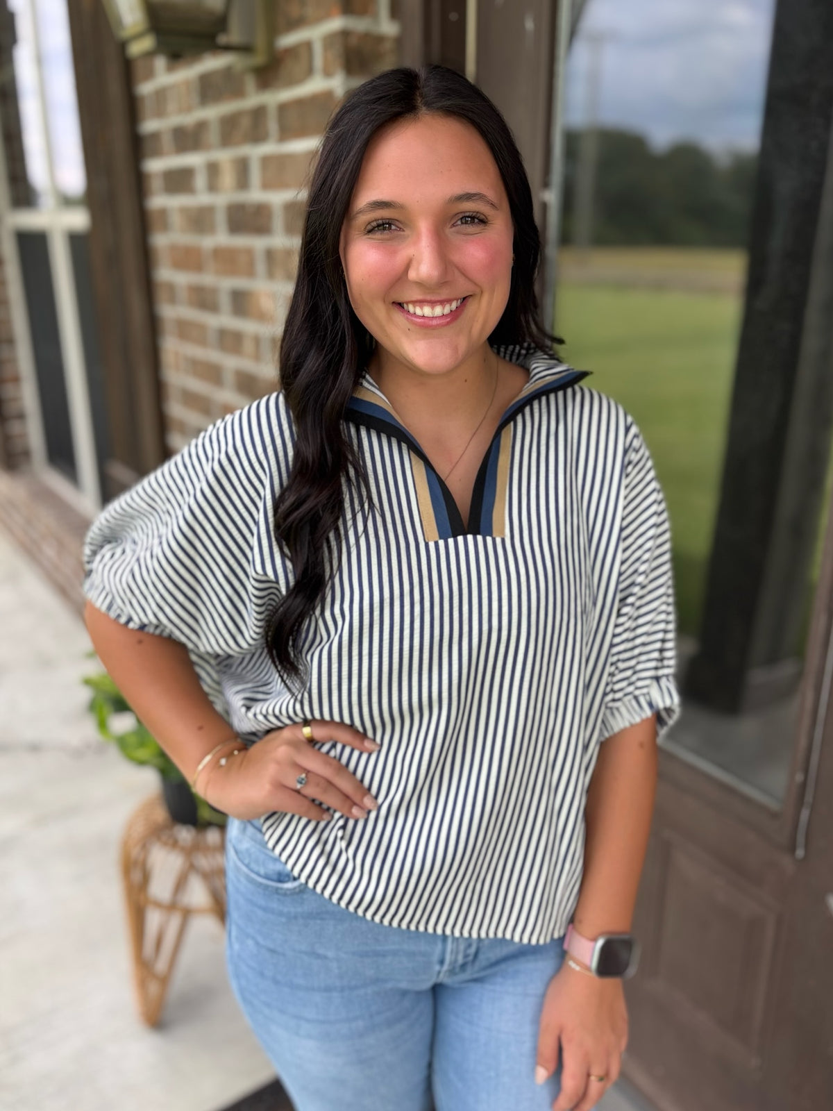 October Sky Striped Top