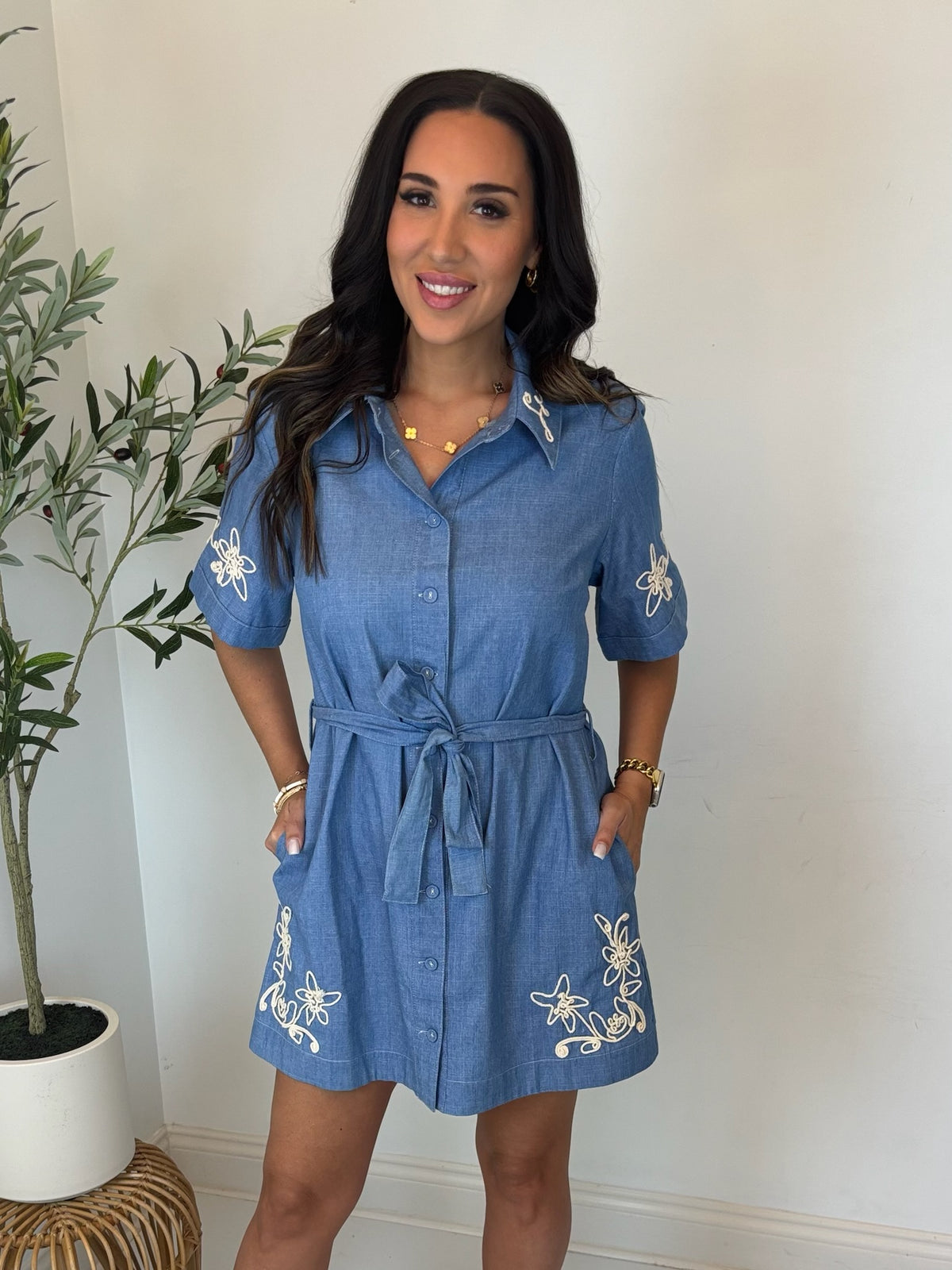 Breezy Blooms Button Front Dress