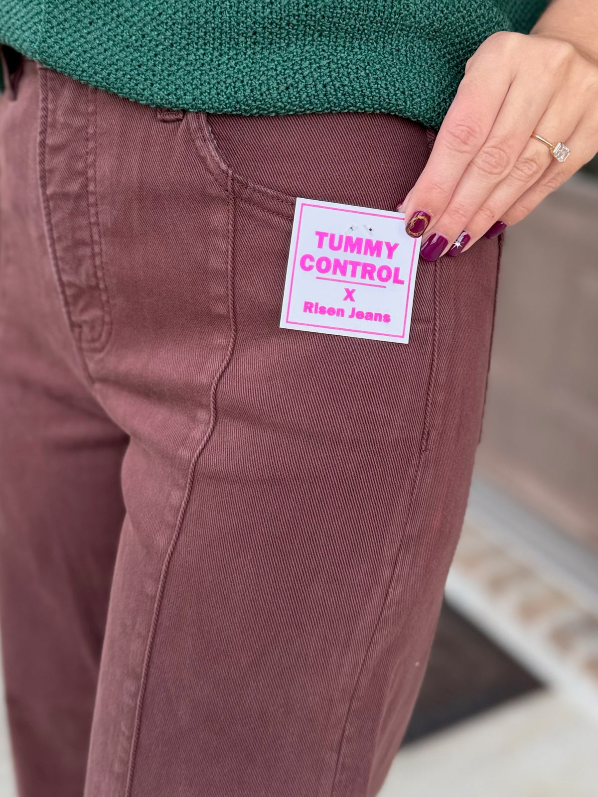 Hazel Tummy Control Cropped Wide Leg Jean - Risen