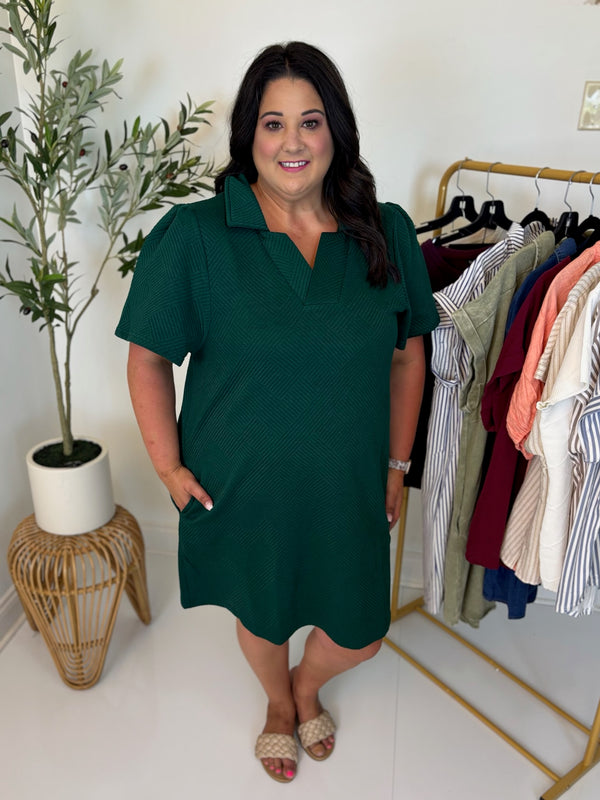 Polished Edge Textured Dress - Plus