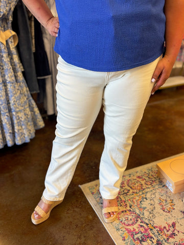 Cream Skinny Jean - Risen (Plus)