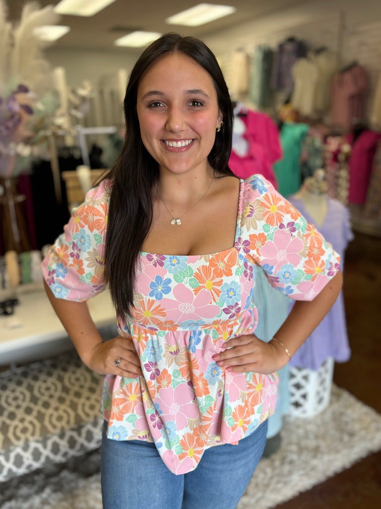 Blooming Babydoll Top