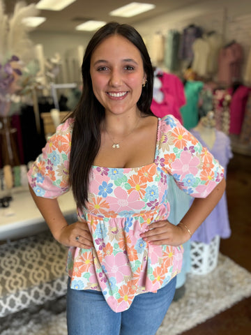 Blooming Babydoll Top