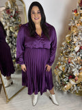 Sugar Plum Pleated Dress