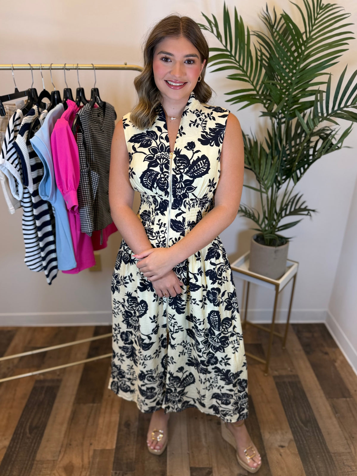 Moonlit Magnolia Midi Dress