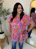 First Glance Floral Top - Plus