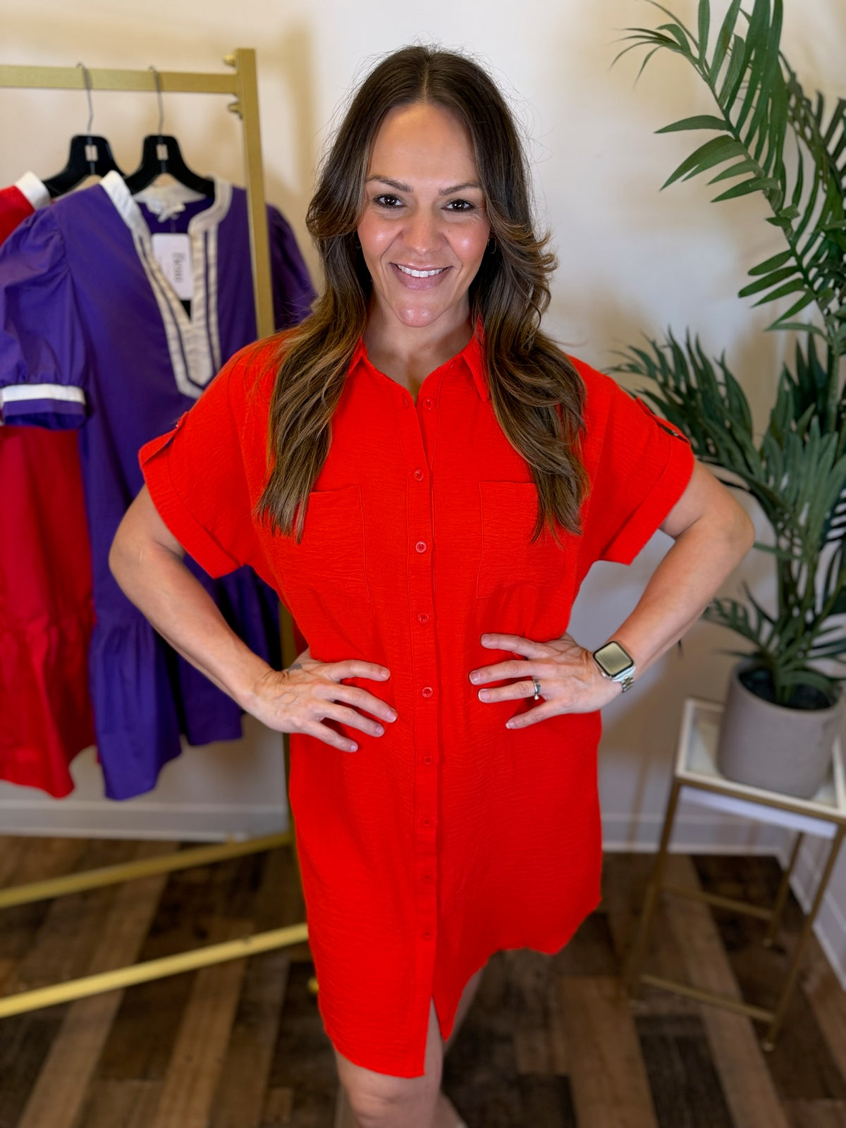 Tailgate Time Button Front Dress