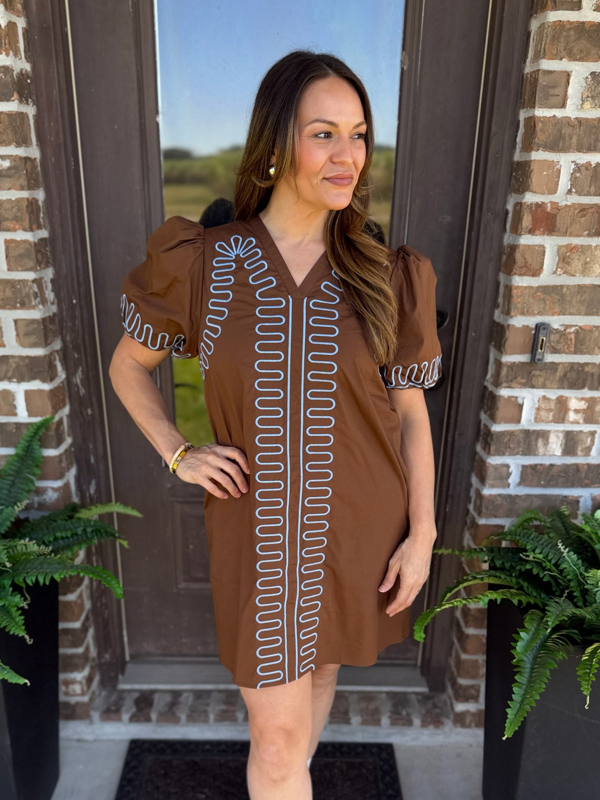 Timeless Intentions Mini Dress - Brown