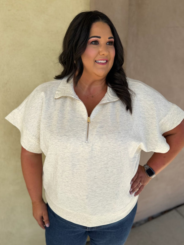 Plans Pending Half Zip Top - Plus