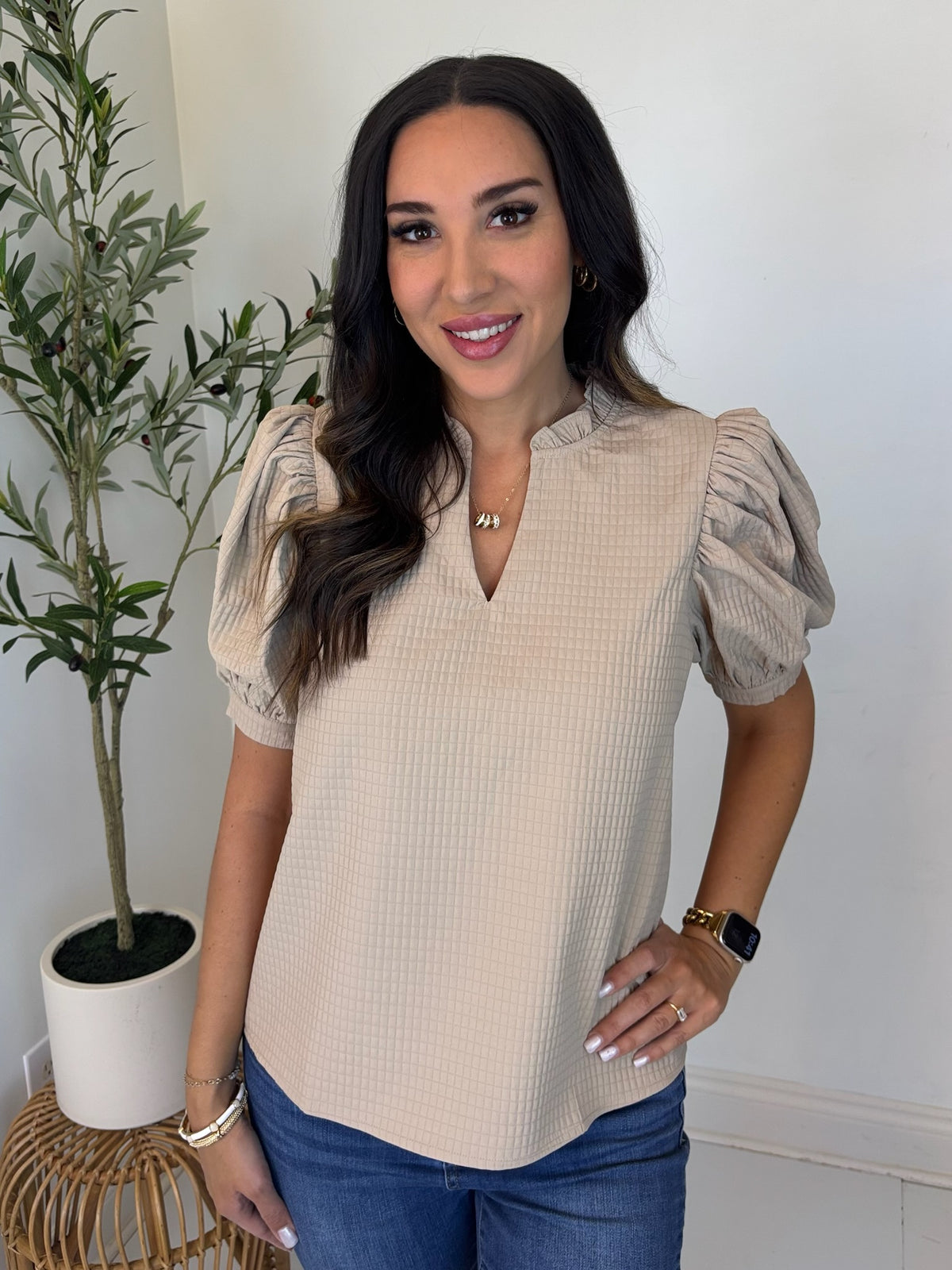 Rustling Leaves Textured Top