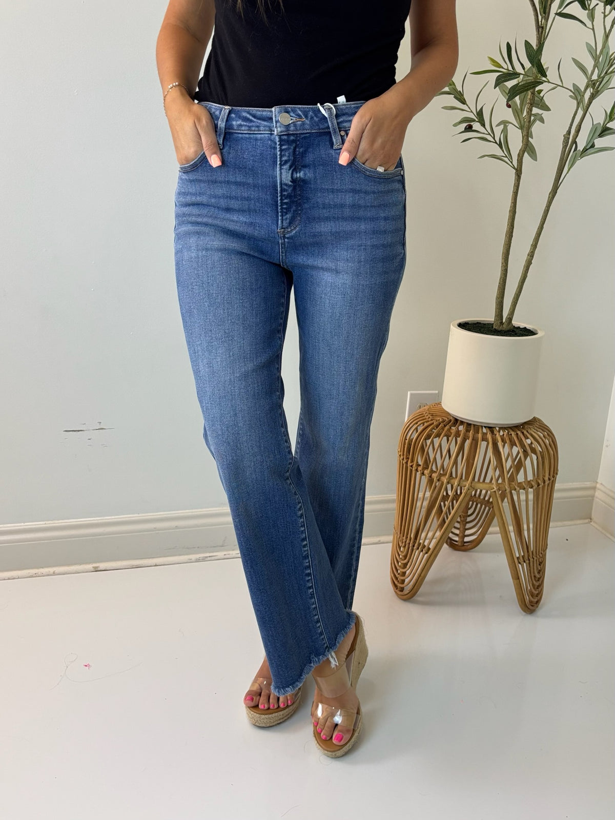 Calliope Crop Straight Leg Jean - Risen