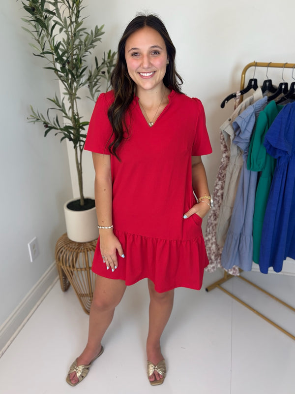 Ruby Ruffled Dress