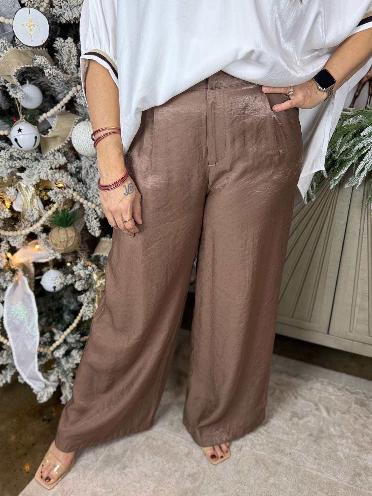 Gingerbread Wide Leg Pant