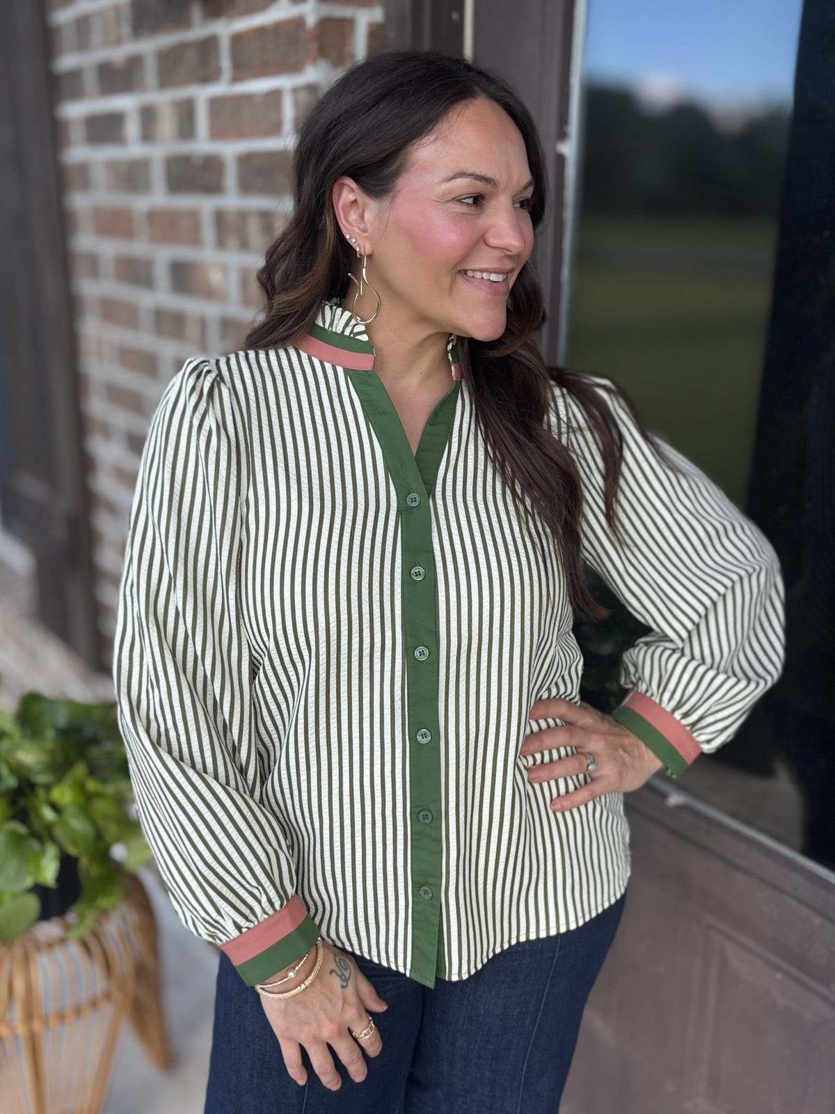 Rosewood Manor Striped Top