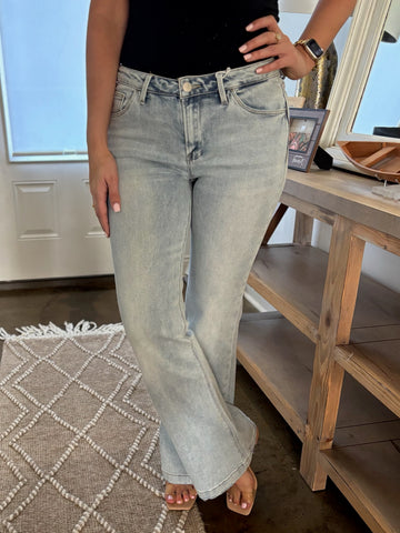Ellen Low Rise Flare Jean - Risen