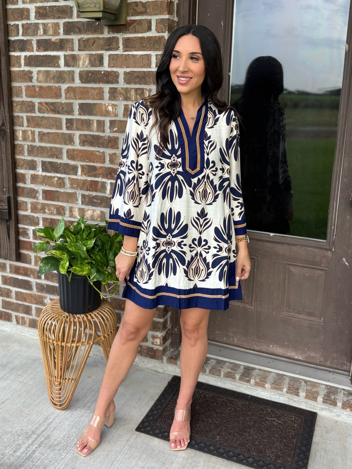 Willow Grove Split Neck Dress
