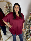 Mrs. Clause Blouse - Plus
