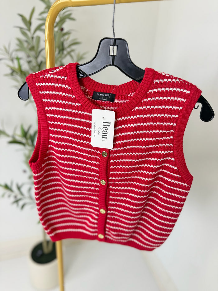 Cherry Coast Button Front Top