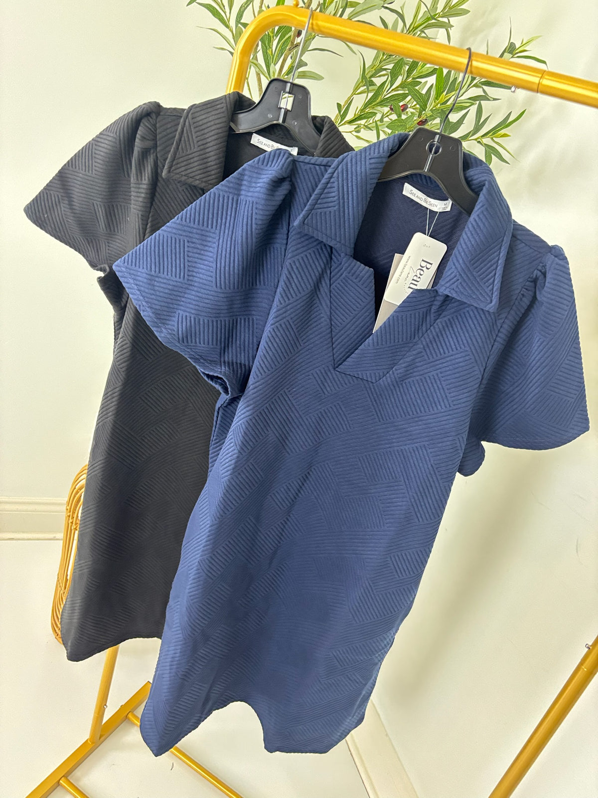 Polished Edge Textured Dress
