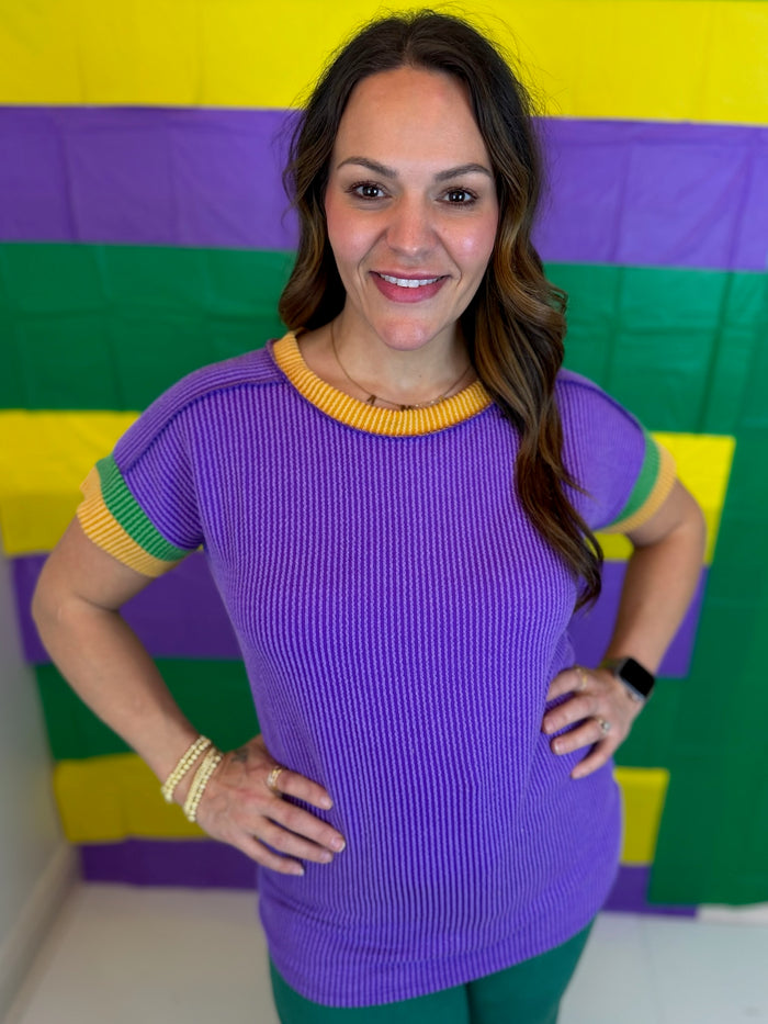 King Cake Color Block Top