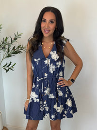 Moonlit Petals Mini Dress