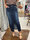 Cloe Crossover Waist Denim Skirt - Risen